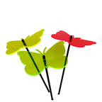 Large Garden Decor Ornaments Set of 3 'Gatekeeper Butterflies'