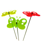 Large Garden Decor Ornaments Set of 3 'Peacock Butterflies'