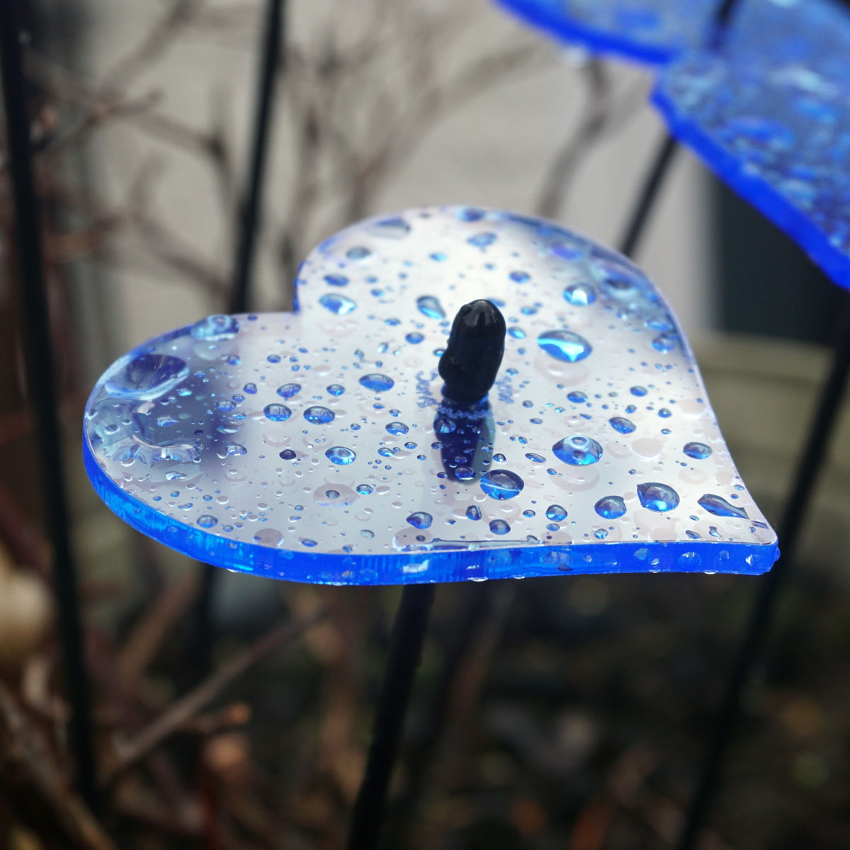 Small Garden Décor Ornaments Set of 3 'Heart'