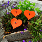 Small Garden Décor Ornaments Set of 3 'Heart'