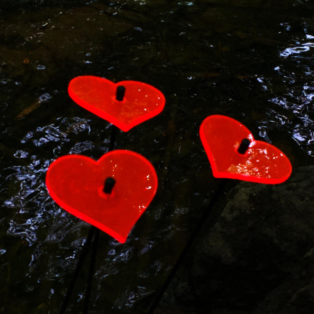 Small Garden Décor Ornaments Set of 3 'Heart'