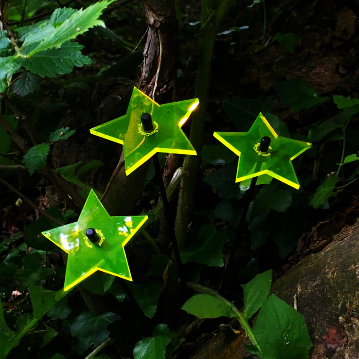Small Garden Décor Ornaments Set of 3 Shining Stars