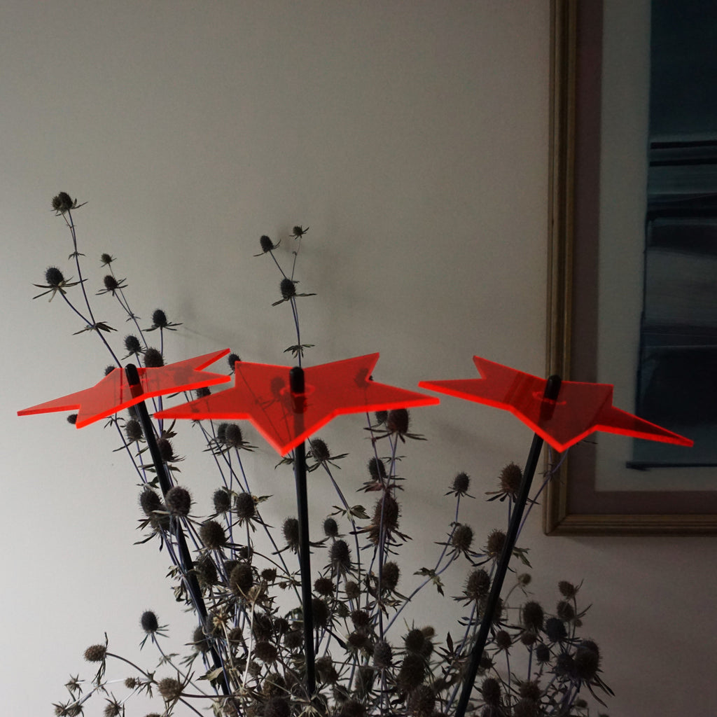 Large Garden Décor Ornaments Set of 3 'Shining Star'