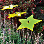 Large Garden Décor Ornaments Set of 3 'Shining Star'