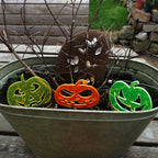 Garden Décor Ornament Stakes Set of 3 'Halloween Pumpkins'