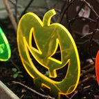 Garden Décor Ornament Stakes Set of 3 'Halloween Pumpkins'