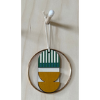 Small Geometric Wall Hanging - Mini Mid-Century Wall Art - Little Wooden Decoration - Contemporary Wall Decor