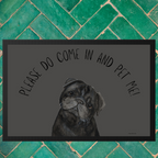 "Please Do Come In and Pet Me!" – Pug Door Mat