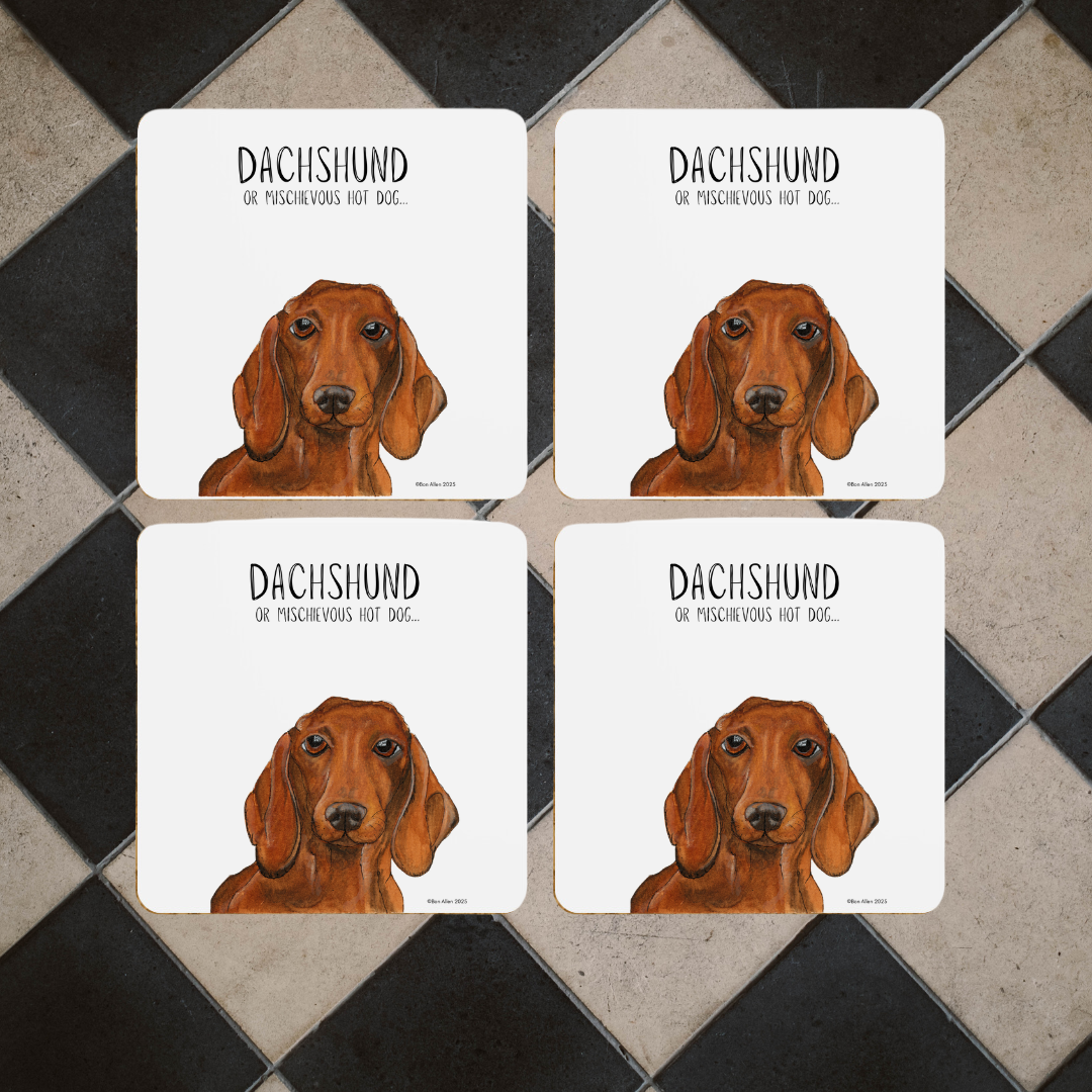 Dachshund Coaster Set – The Cutest Drink Guardians!