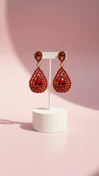 Teardrop Cluster Crystal Drop & Dangle Earrings