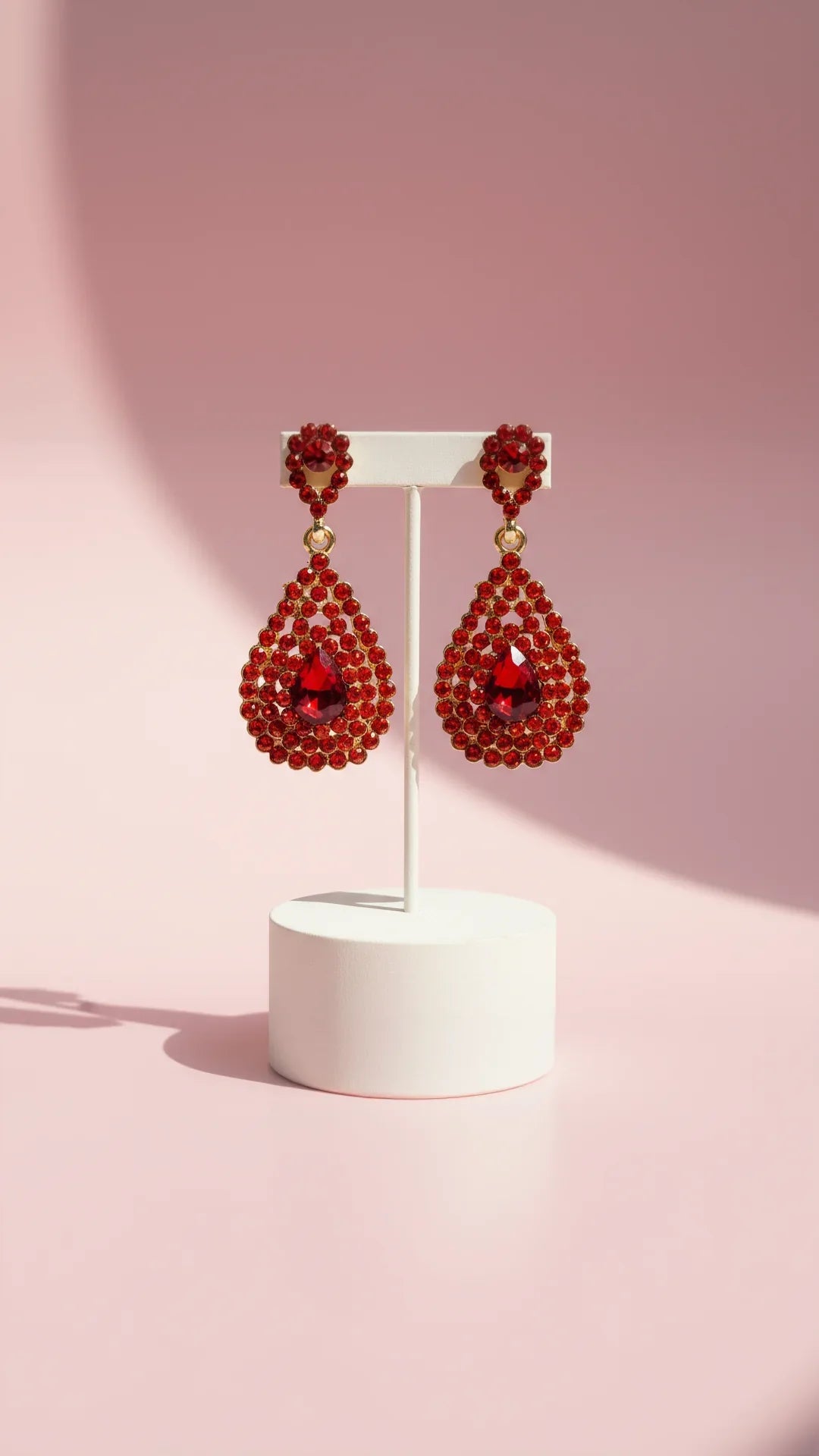Teardrop Cluster Crystal Drop & Dangle Earrings