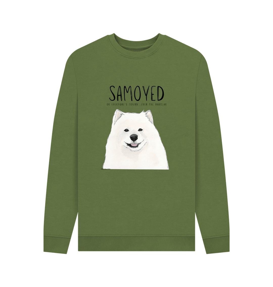 Warm, Fluffy & Slightly Suspicious – Samoyed Crewneck Sweatshirt