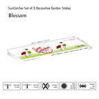 Garden Décor Ornaments Set of 3 'Blossoms'