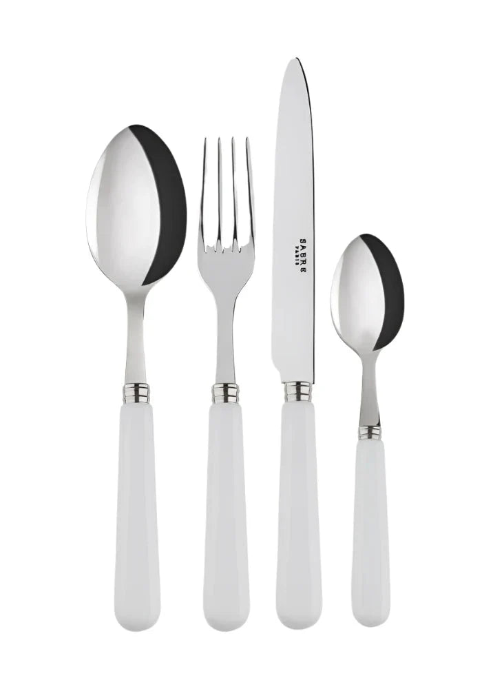 4- Pieces Pop Unis White Cutlery Set