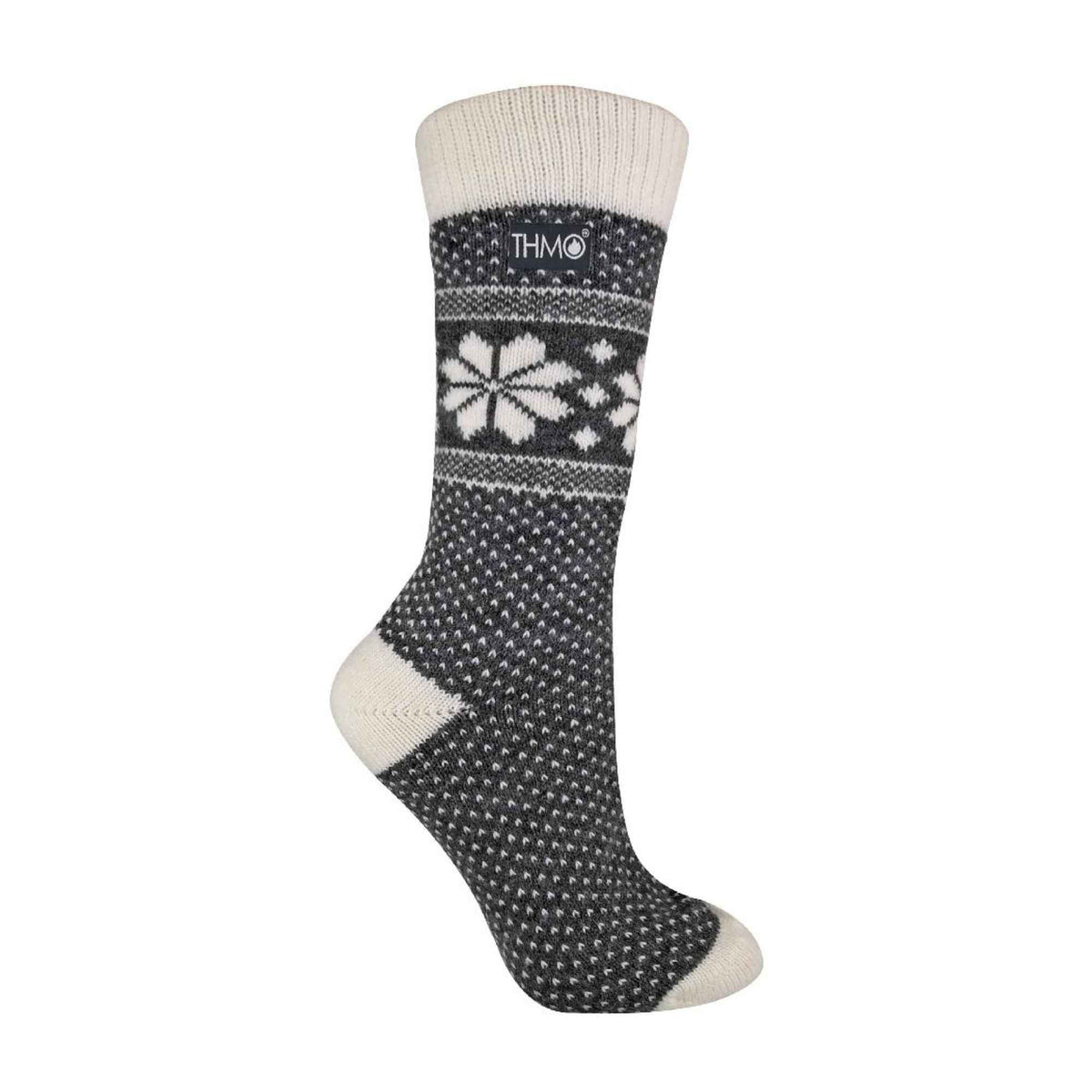 1 Pack Ladies Vintage Nordic Fairisle Winter Thermal Wool Blend Socks