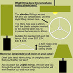 Ecru wiggle cone lampshade, extra tall lampshade