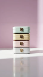 Travel Jewellery Box – Compact Trinket Organizer With Mirror