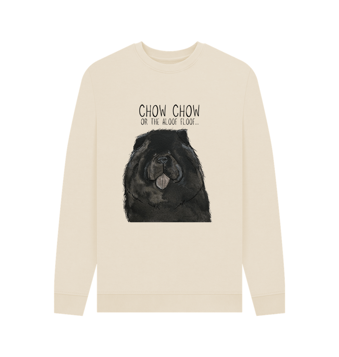 Black Chow Chow 'The Aloof Floof' Men's Crewneck Sweatshirt – Cozy and Stylish