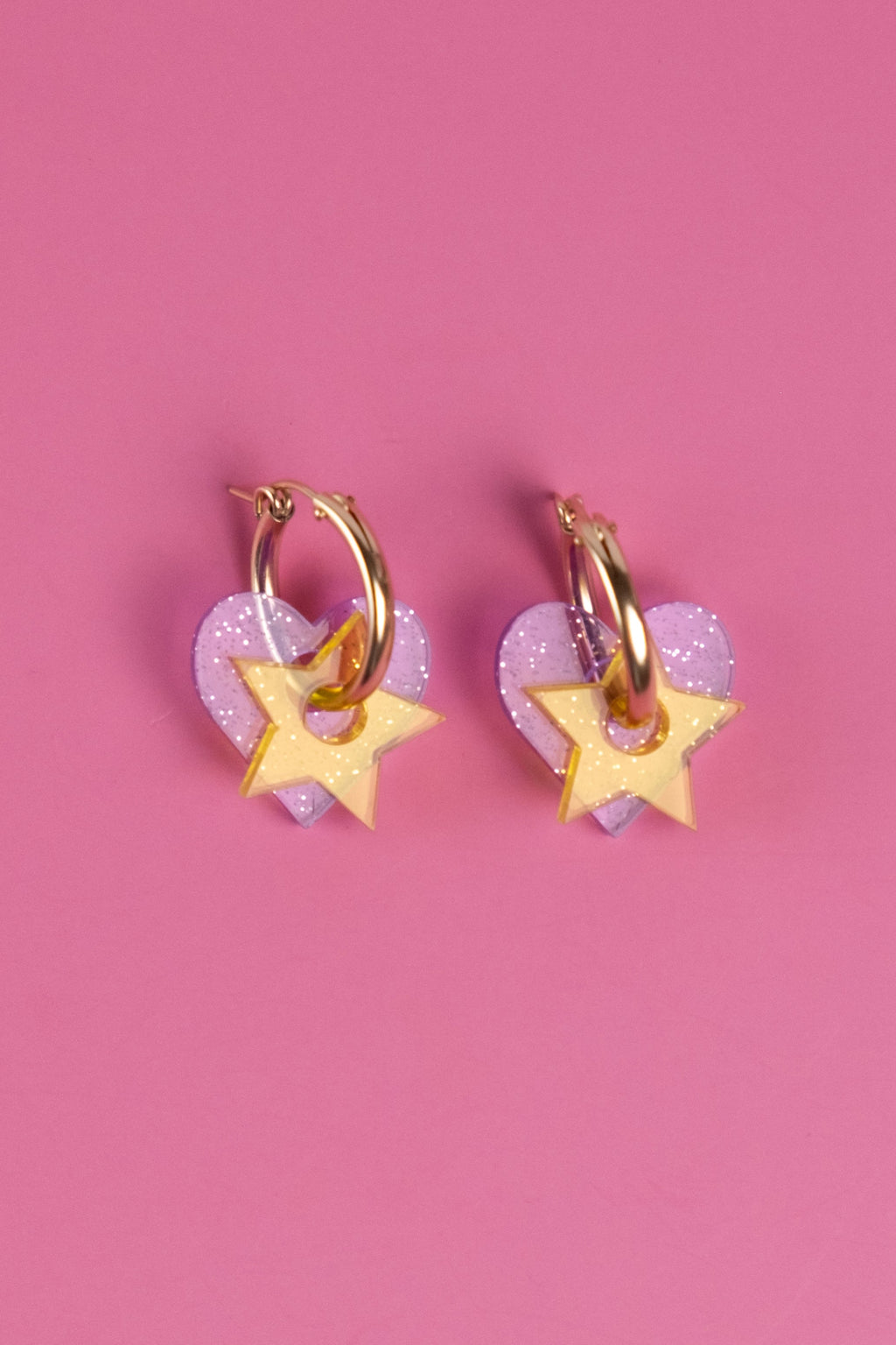 Heart & Star Hoop Earrings