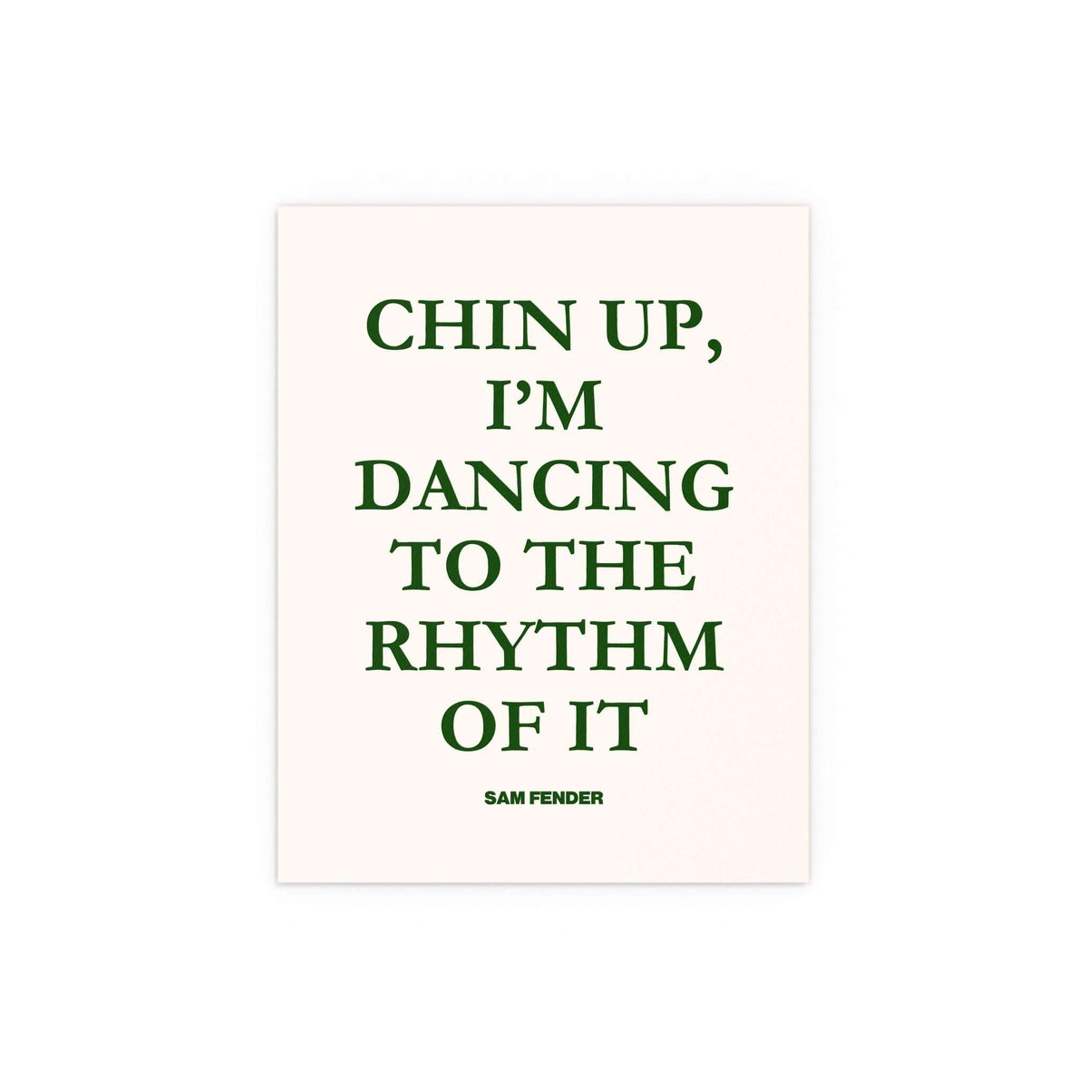 Sam Fender - Chin Up (Green + Off-white)