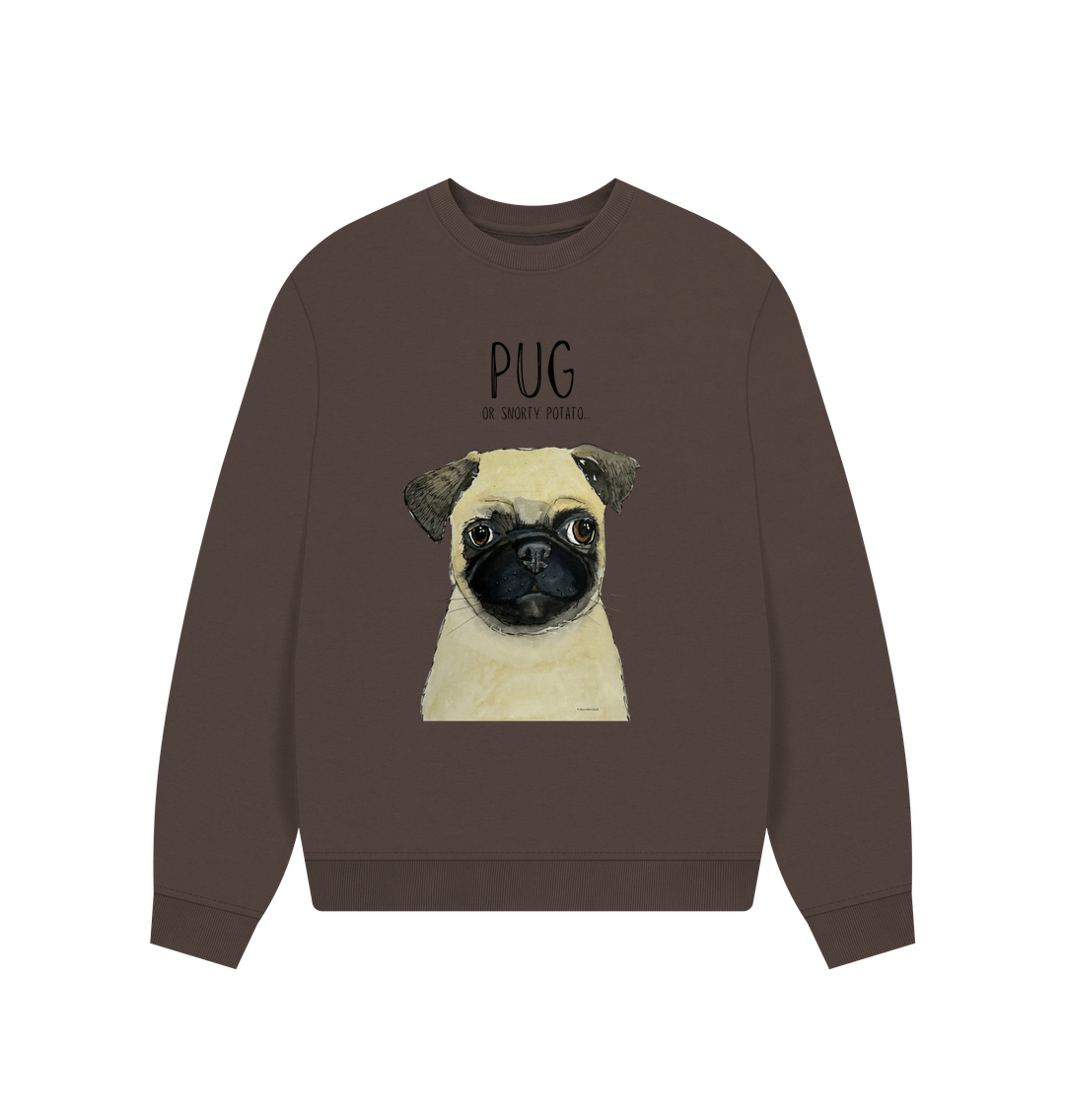 Pug Women's Oversized Sweatshirt