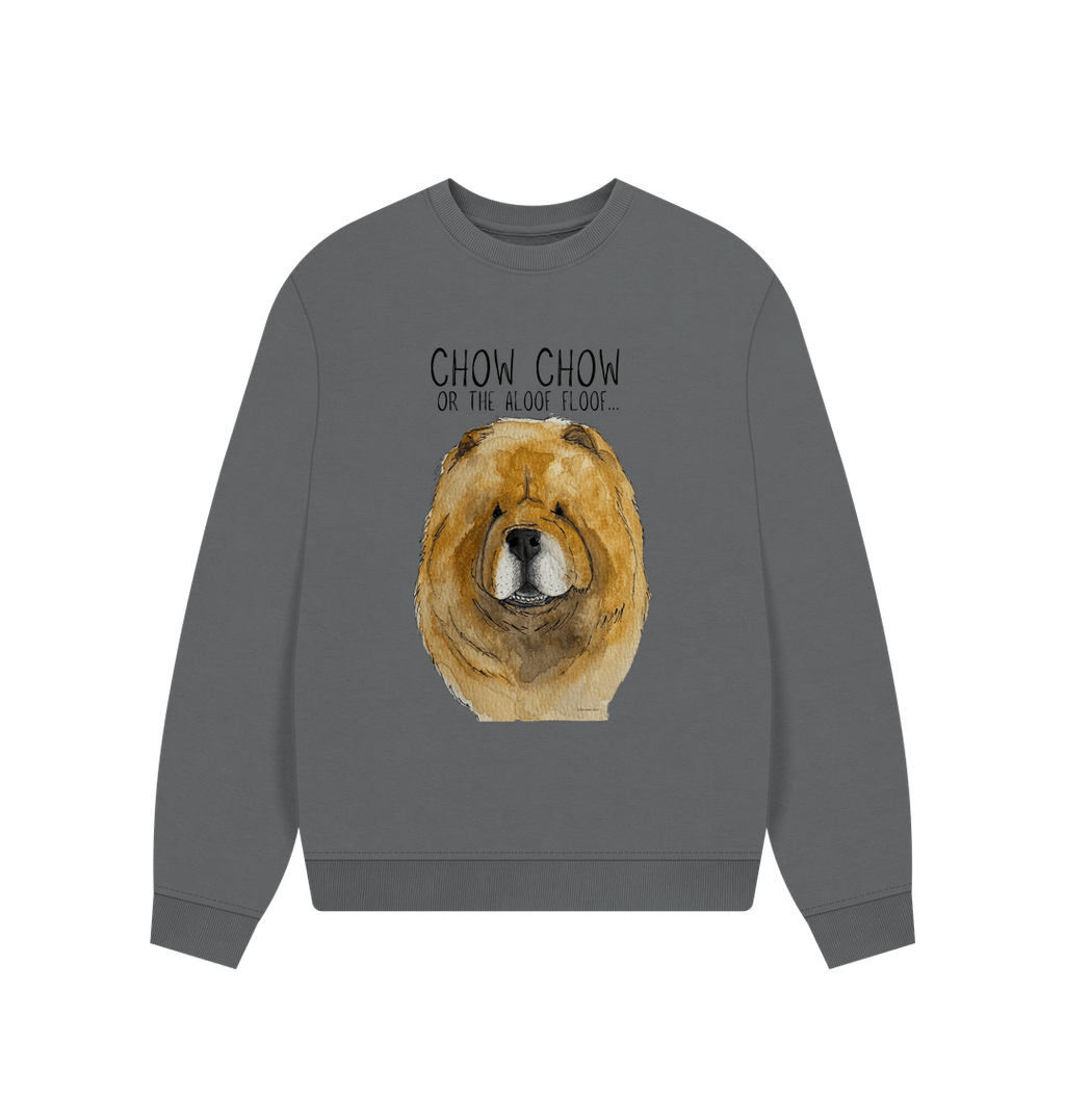 Snuggle in Style – Red Chow Chow Ladies Oversized Sweatshirt!