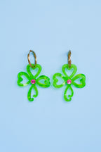 Celtic Shamrock Hoop Earrings