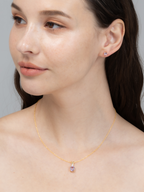 Lavender Amethyst Pendant Necklace in 18k Gold Vermeil