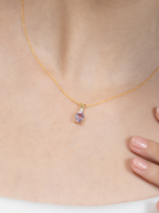 Lavender Amethyst Pendant Necklace in 18k Gold Vermeil