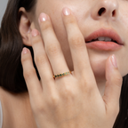 Ombre Green Tourmaline Eternity Band in 18k Gold Vermeil