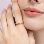 Ombre Pink Tourmaline Eternity Band in 18k Gold Vermeil