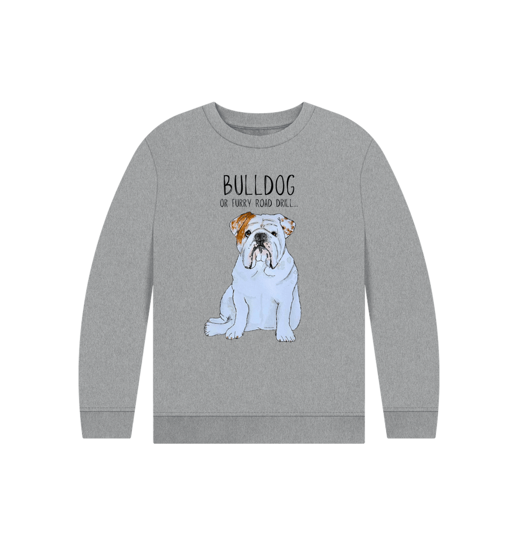 Furry Road Cool: Bulldog Power Kid’s Sweatshirt for Playtime Warriors!
