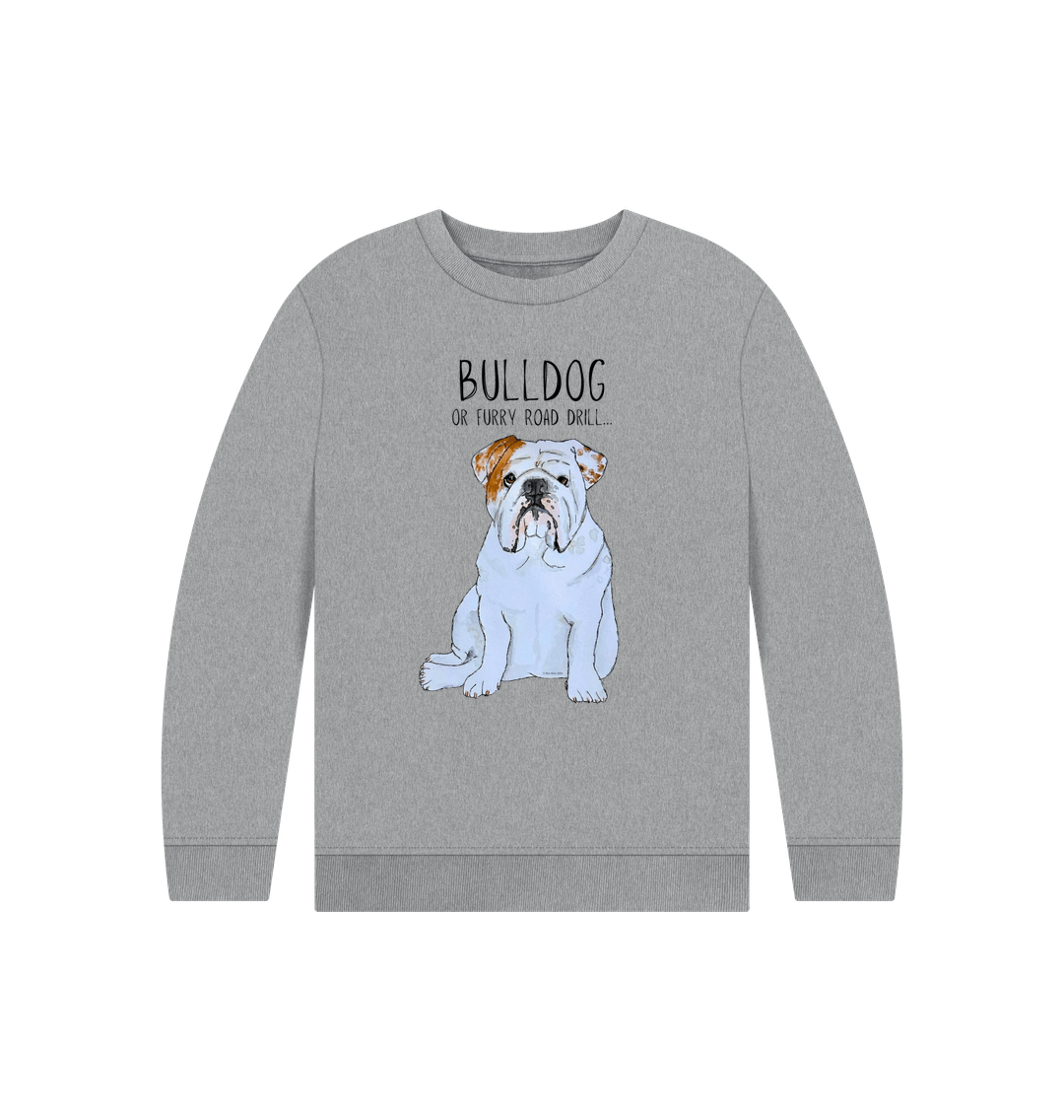 Furry Road Cool: Bulldog Power Kid’s Sweatshirt for Playtime Warriors!