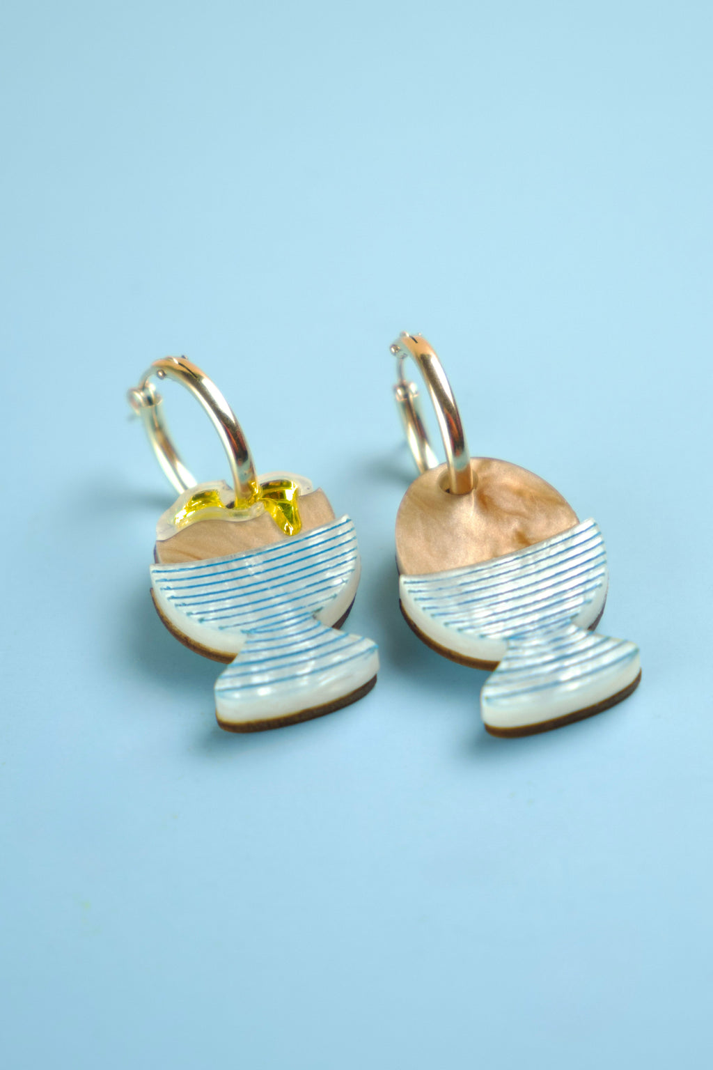 Dippy Egg Hoop Earrings