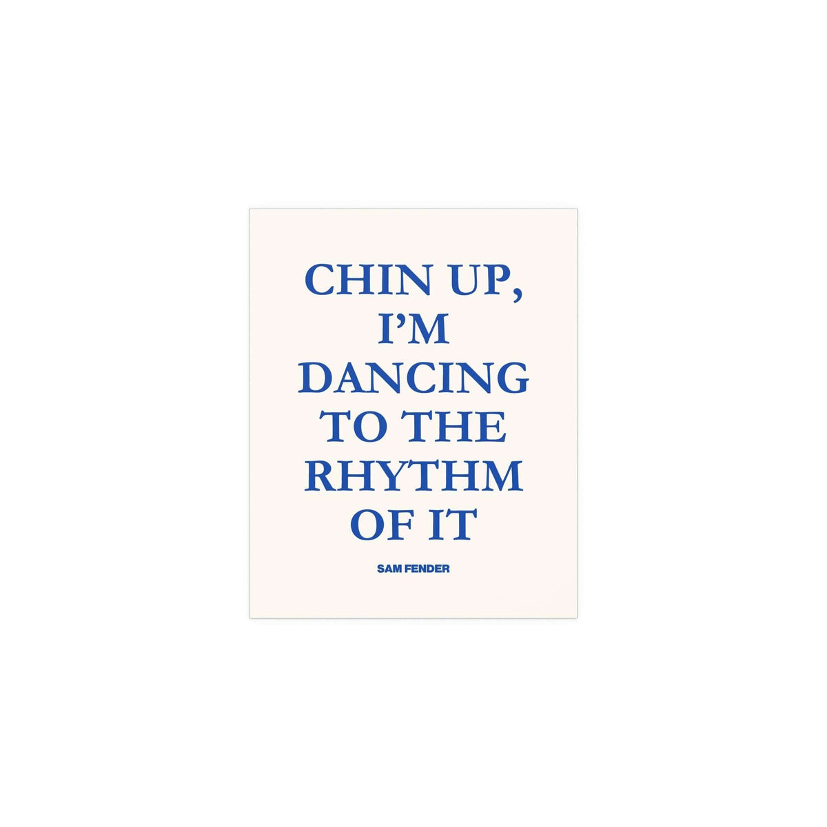 Sam Fender - Chin Up (Blue + Off-white)