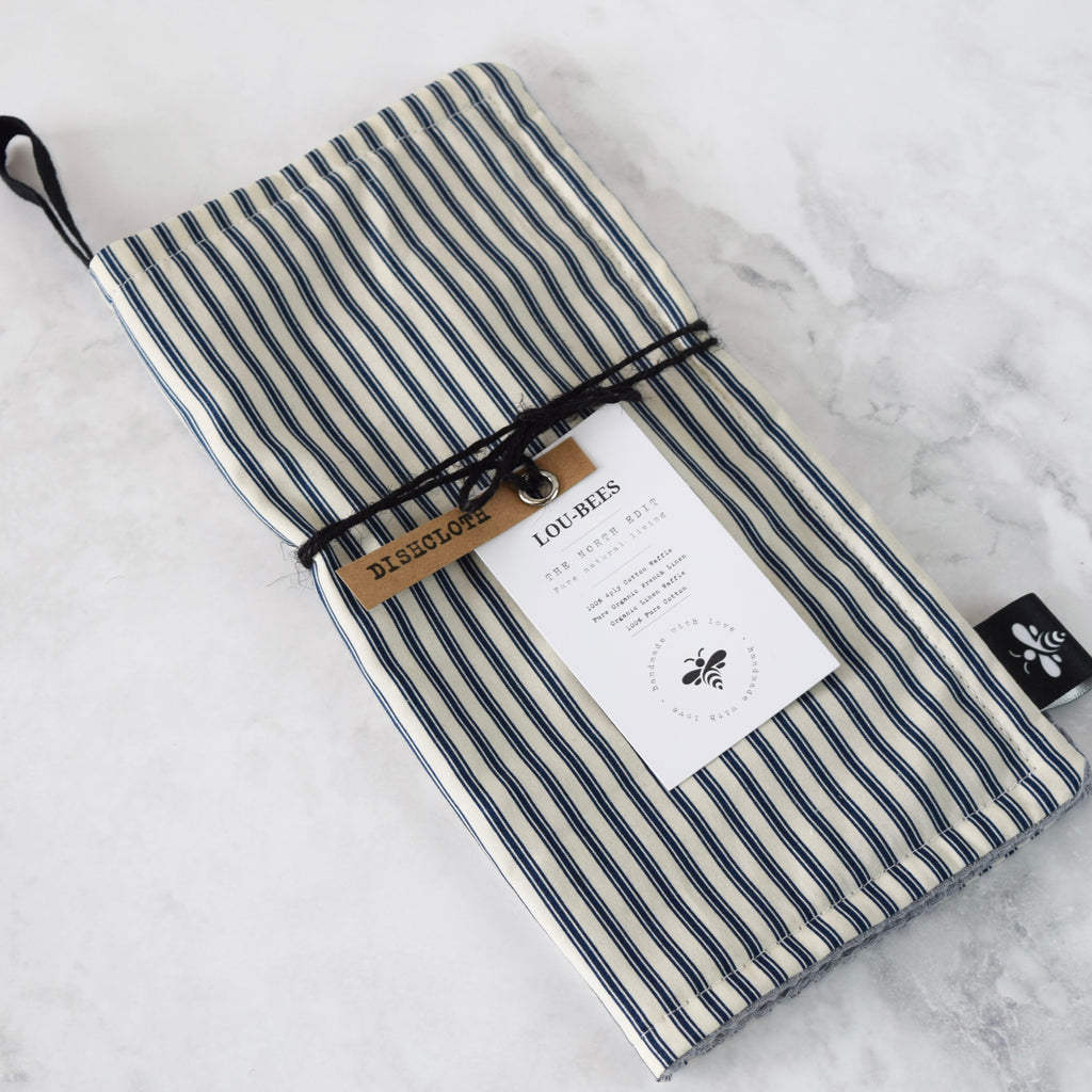 Navy Stripe Dish Cloth