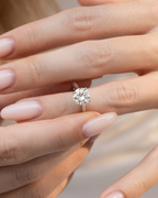 2 ct Round Solitaire Moissanite Engagement Ring in Sterling Silver