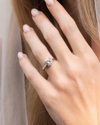 2 ct Round Solitaire Moissanite Engagement Ring in Sterling Silver