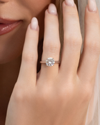 2 ct Round Solitaire Moissanite Engagement Ring in Sterling Silver
