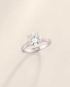2 ct Round Solitaire Moissanite Engagement Ring in Sterling Silver