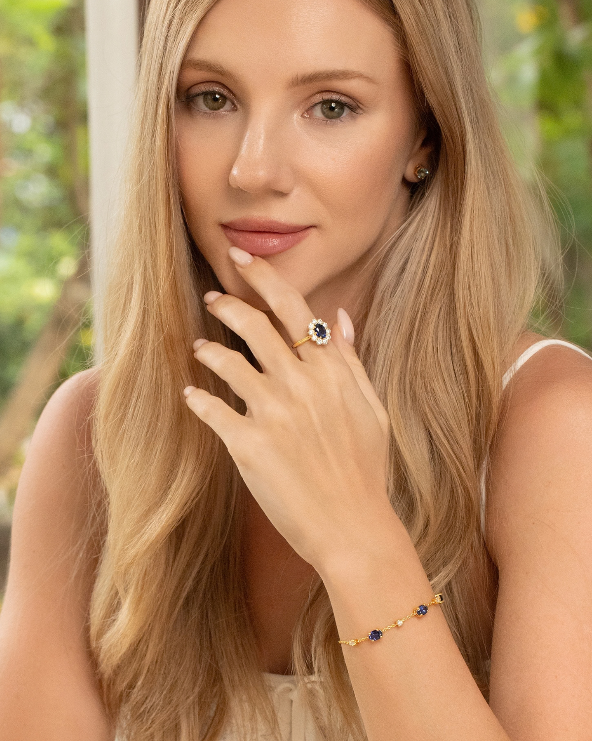 Blue Sapphire Bracelet in 18k Gold Vermeil