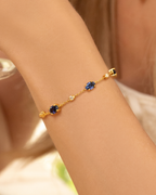 Blue Sapphire Bracelet in 18k Gold Vermeil