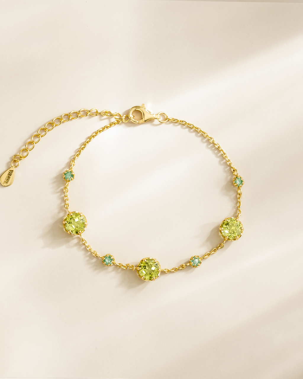 Emerald & Peridot Jewellery Set in 18k Gold Vermeil