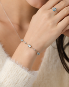 Blue Topaz Bracelet in Sterling Silver