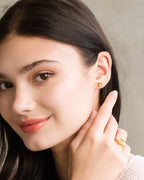 Citrine Oval Stud Earrings in 18k Gold Vermeil