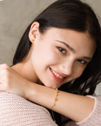Citrine Oval Stud Earrings in 18k Gold Vermeil