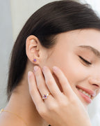 Pink Sapphire & Amethyst Jewellery Set in 18k Gold Vermeil