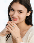 Complete Set - Blue Topaz Jewellery Set in Sterling Silver