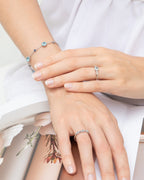 Sky Blue Topaz Five Stone Ring in Sterling Silver