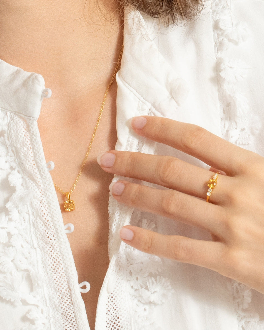 Citrine Everyday Jewellery Gift Set in 18k Gold Vermeil